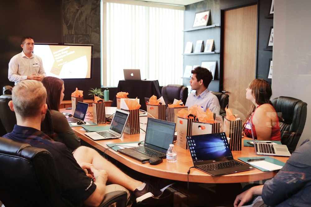 Team in a strategy meeting